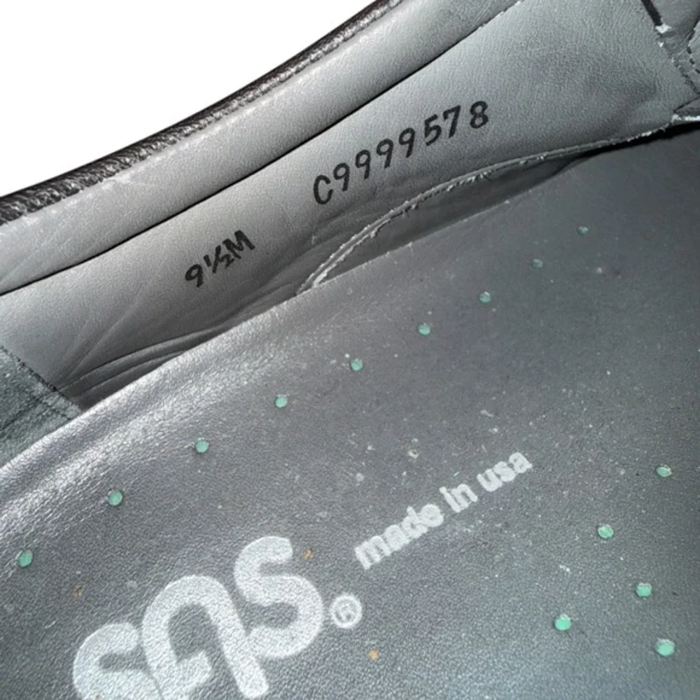 SAS Ambassador Oxford Mens‎ 9.5M Pre-Owned Dress Shoes Black Leather Made in USA